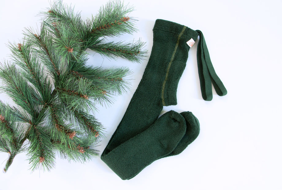 Silly Silas - Footed Tights (Dark Forest Green)